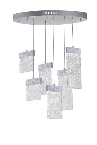 LED Chandelier with Pewter Finish