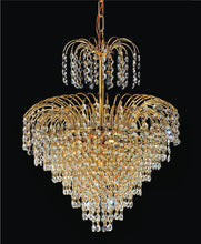 Load image into Gallery viewer, 8 Light Down Chandelier with Gold finish
