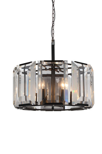 8 Light  Chandelier with Black finish