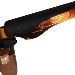 Amar 3 Light Chandelier With Matte Black Finish