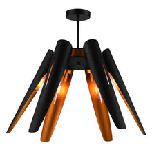 Load image into Gallery viewer, Amar 6 Light Chandelier With Matte Black Finish
