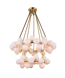 70 Light  Chandelier with Satin Gold finish