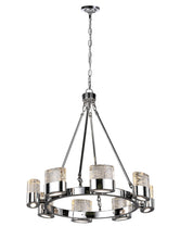 Load image into Gallery viewer, 8 Light Chandelier with Chrome Finish