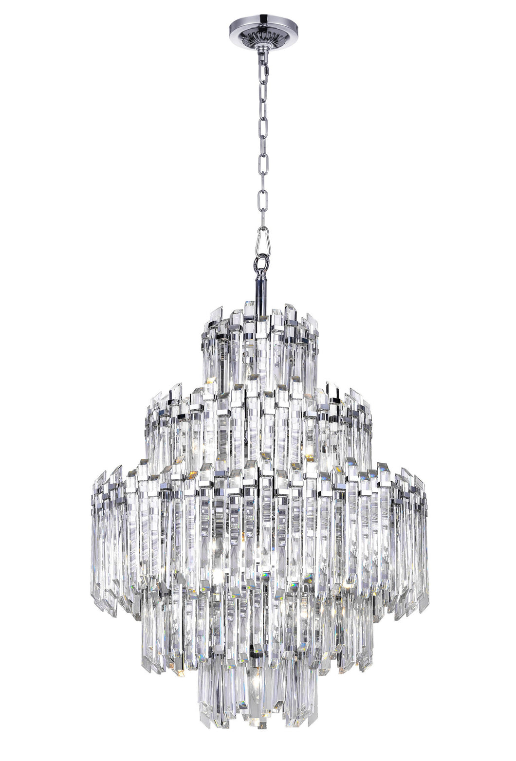 15 Light Chandelier with Chrome Finish
