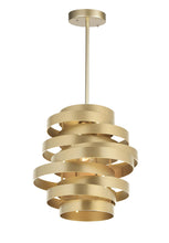 Load image into Gallery viewer, 1 Light Pendant with Gold Leaf Finish