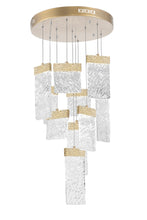 Load image into Gallery viewer, LED Chandelier with Gold Leaf Finish