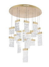 Load image into Gallery viewer, LED Chandelier with Gold Leaf Finish