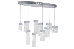 LED Chandelier with Pewter Finish