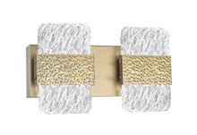Load image into Gallery viewer, LED Wall Sconce with Gold Leaf Finish