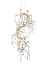 Load image into Gallery viewer, 12 Light Chandelier with Gold Leaf Finish