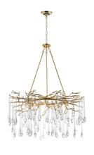 Load image into Gallery viewer, 12 Light Chandelier with Gold Leaf Finish