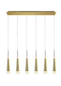 LED Pool Table Light with Gold Leaf Finish