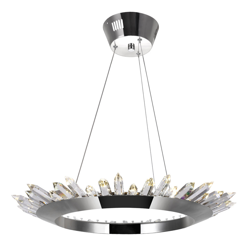LED Up Chandelier with Polished Nickel Finish