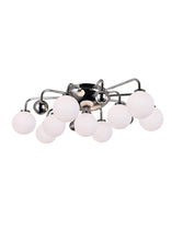 Load image into Gallery viewer, 9 Light Flush Mount with Polished Nickel Finish