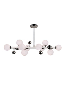 10 Light Chandelier with Polished Nickel Finish