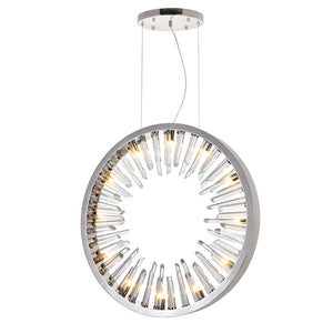 12 Light Chandelier with Polished Nickle finish