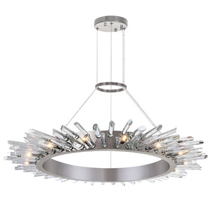 15 Light Chandelier with Polished Nickle finish