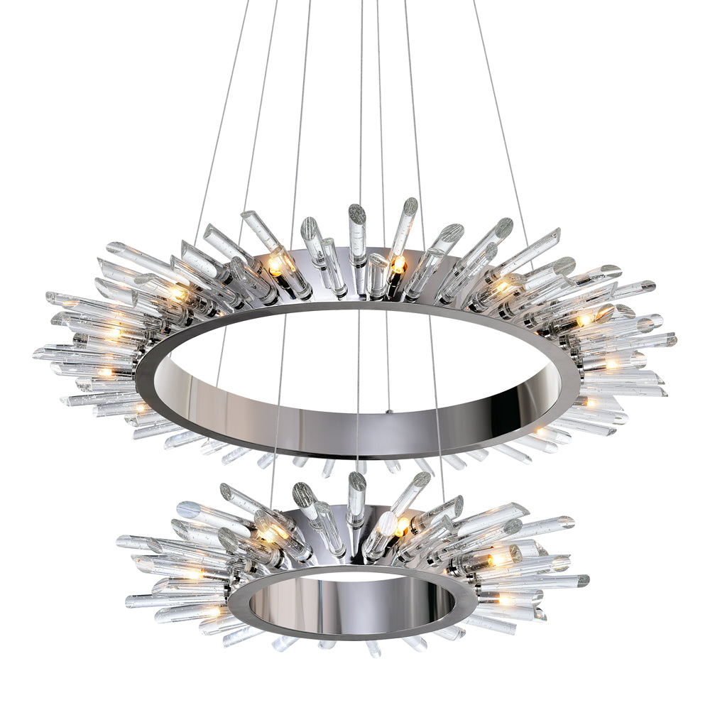 23 Light Chandelier with Polished Nickle finish