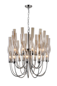 22 Light Chandelier with Polished Nickel Finish