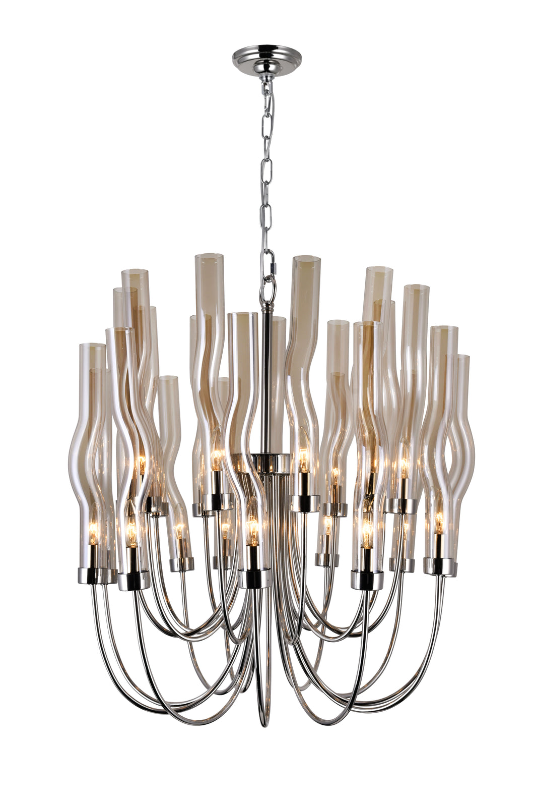 22 Light Chandelier with Polished Nickel Finish