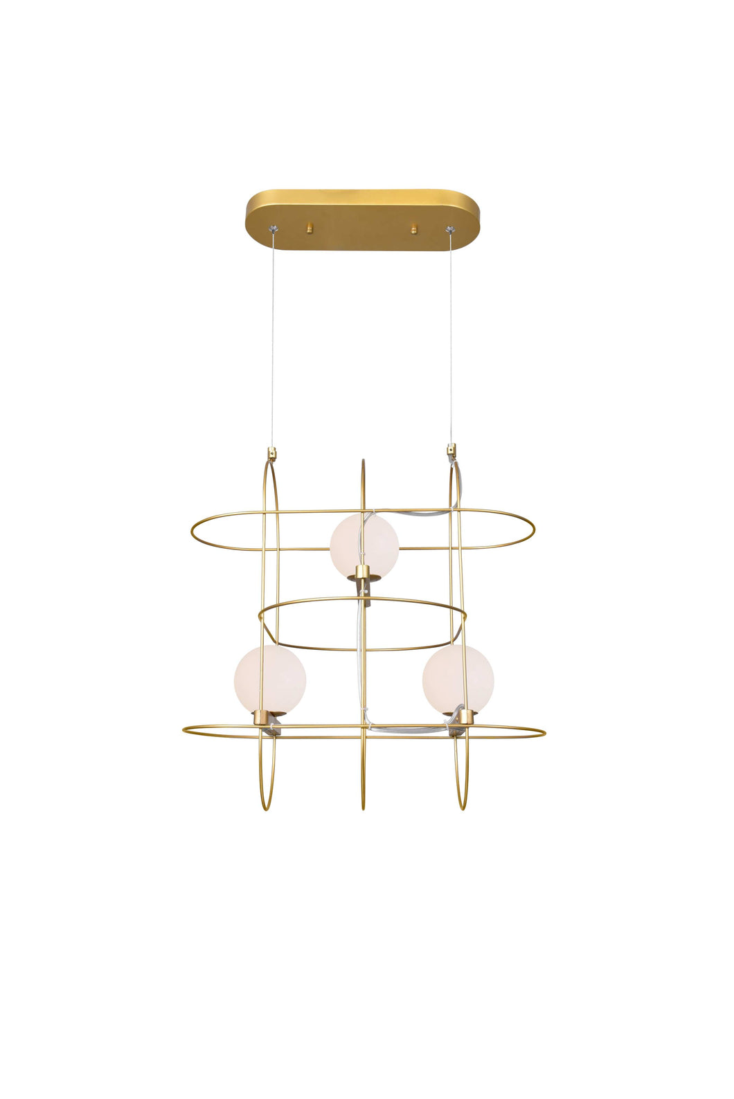 3 Light Chandelier with Medallion Gold Finish