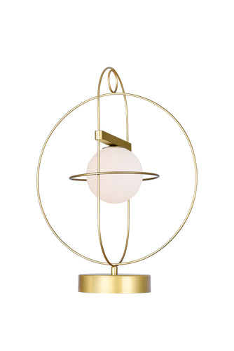 1 Light Lamp with Medallion Gold Finish