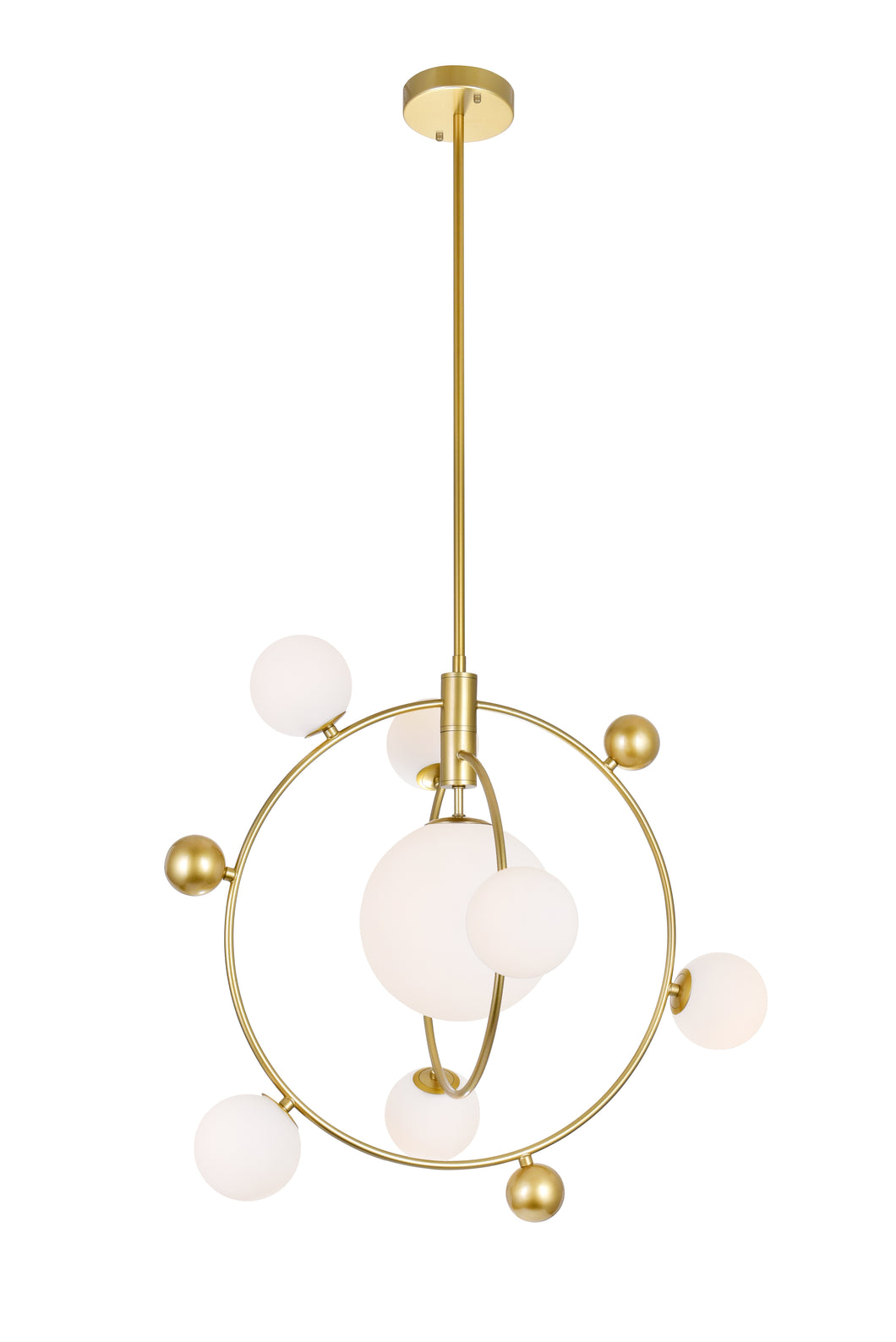 8 Light Chandelier with Medallion Gold Finish