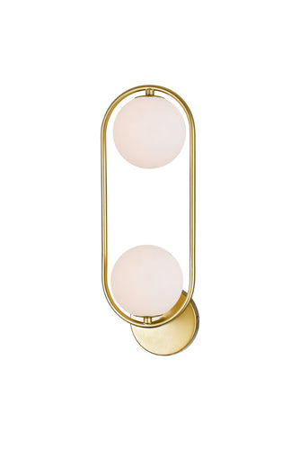 2 Light Sconce with Medallion Gold Finish