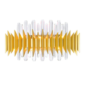 7 Light Wall Sconce with Satin Gold finish