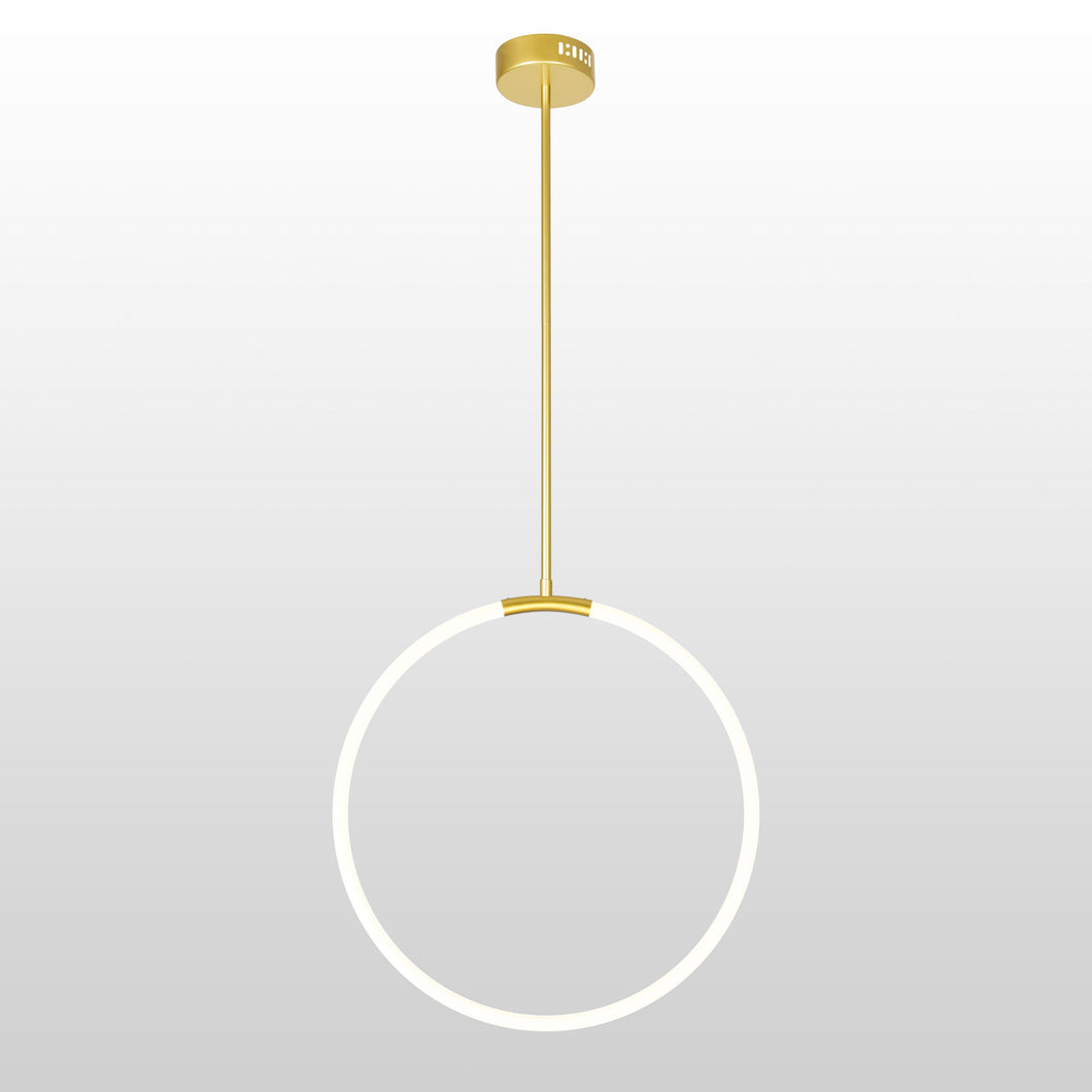 1 Light LED Chandelier with Satin Gold finish