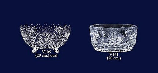 Set of 2 Lead Crystal Bowls