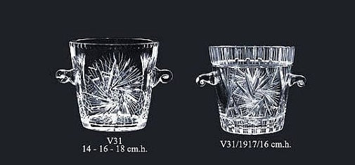 Set of 2 Lead Crystal Ice Buckets