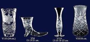 Set of 4 Lead Crystal Vases
