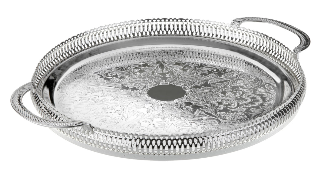 36 cm Round Gallery Tray-Handles