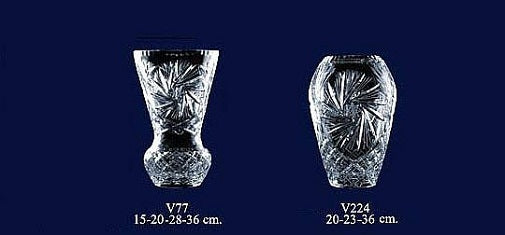 Set of 2 Lead Crystal Vases