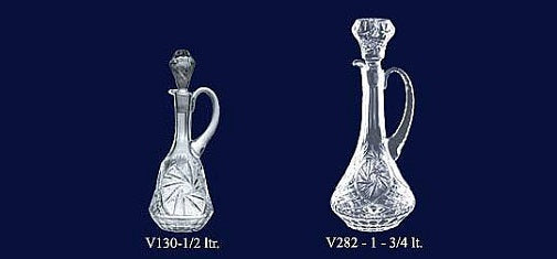 Set of 2 Lead Crystal Decanters