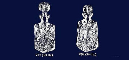 Set of 2 Lead Crystal Decanters