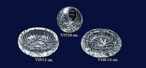 Set of 3 Lead Crystal Ashtrays