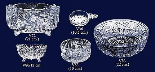 Set of 5 Lead Crystal Bowls