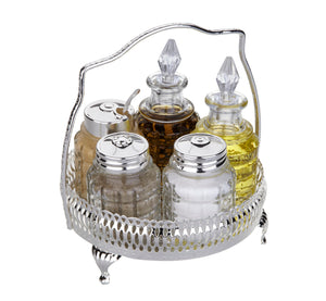 5 Pce Round Cruet