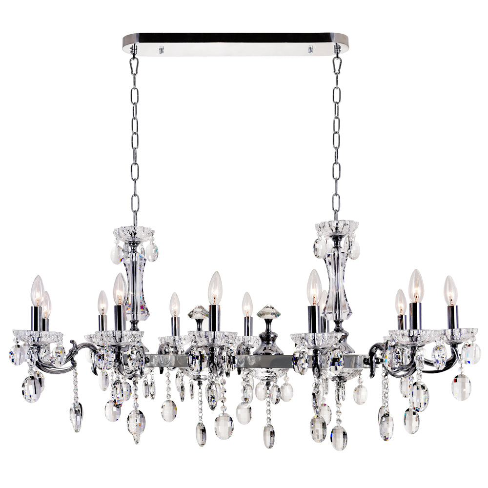 12 Light Up Chandelier with Chrome finish