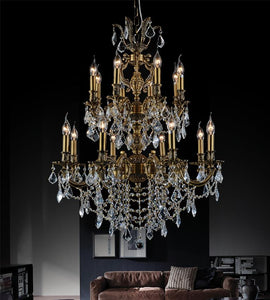 16 Light Up Chandelier with French Gold finish
