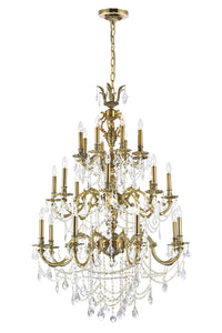 24 Light Up Chandelier with French Gold finish
