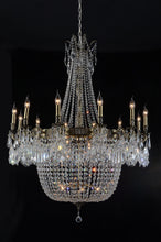 Load image into Gallery viewer, 24 Light Up Chandelier with Antique Brass finish