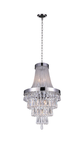 6 Light  Chandelier with Chrome finish