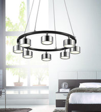 Load image into Gallery viewer, LED Down Pendant with Black &amp; Chrome finish