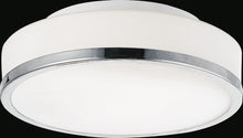 Load image into Gallery viewer, 2 Light Drum Shade Flush Mount with Satin Nickel finish