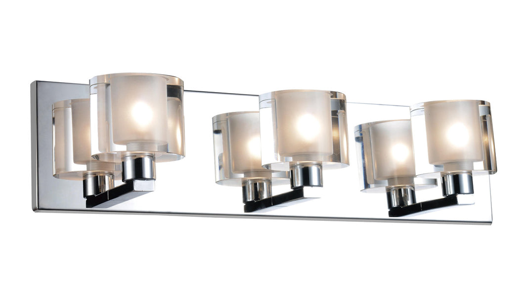3 Light Wall Sconce with Satin Nickel finish