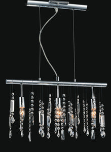 3 Light Down Chandelier with Chrome finish
