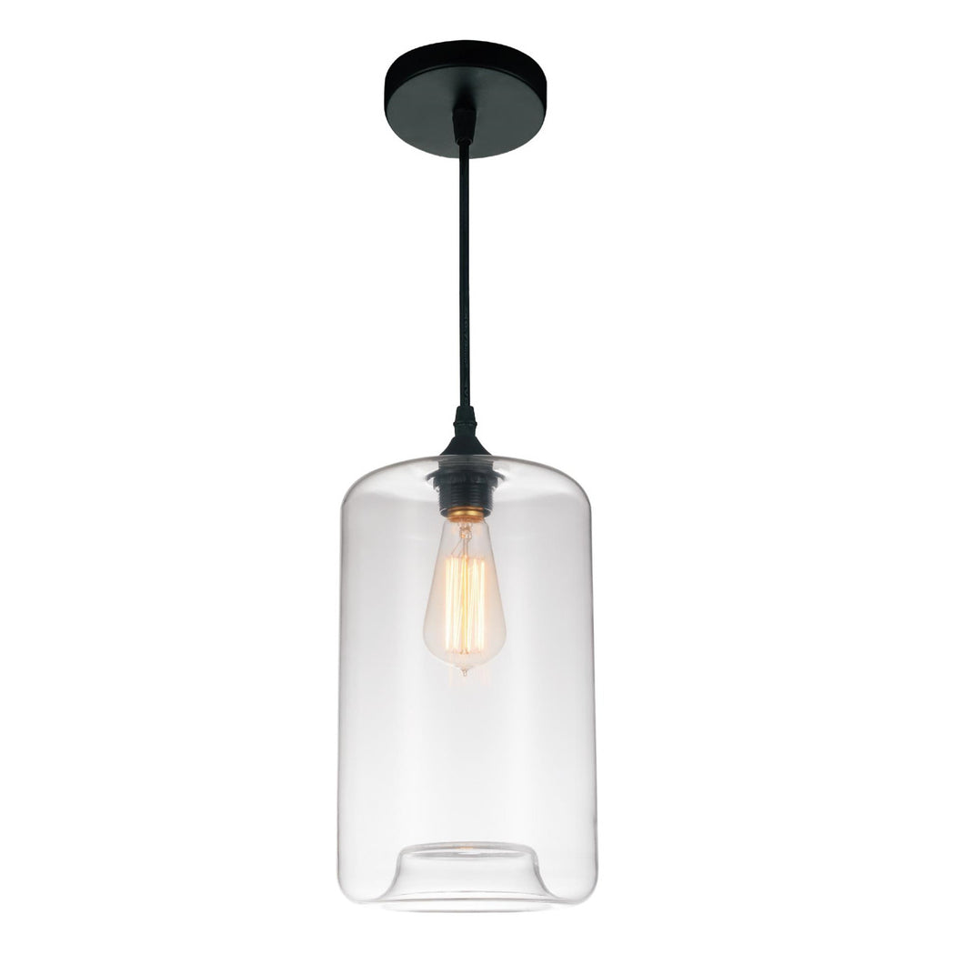 1 Light Down Mini Pendant with Clear finish